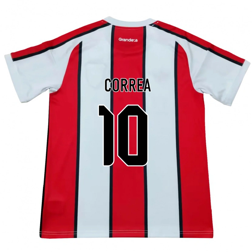 Danxen Mujer Camiseta Ángel Correa #10 Blanco Rojo Negro 2ª Equipación 2026/27 La Camisa México