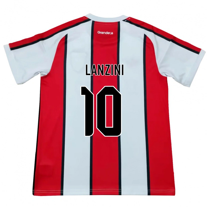 Danxen Mujer Camiseta Manuel Lanzini #10 Blanco Rojo Negro 2ª Equipación 2026/27 La Camisa México