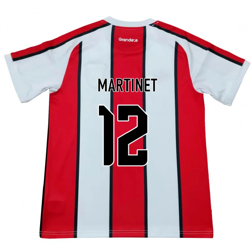 Danxen Mujer Camiseta Jeremías Martinet #12 Blanco Rojo Negro 2ª Equipación 2026/27 La Camisa México