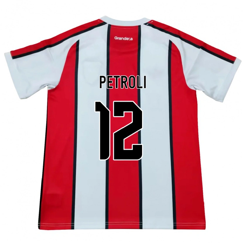 Danxen Mujer Camiseta Franco Petroli #12 Blanco Rojo Negro 2ª Equipación 2026/27 La Camisa México