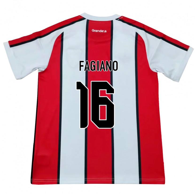 Danxen Mujer Camiseta Paloma Fagiano #16 Blanco Rojo Negro 2ª Equipación 2026/27 La Camisa México