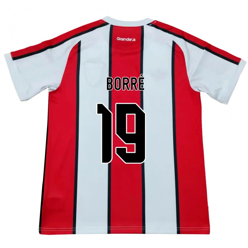 Danxen Mujer Camiseta Rafael Santos Borré #19 Blanco Rojo Negro 2ª Equipación 2026/27 La Camisa México