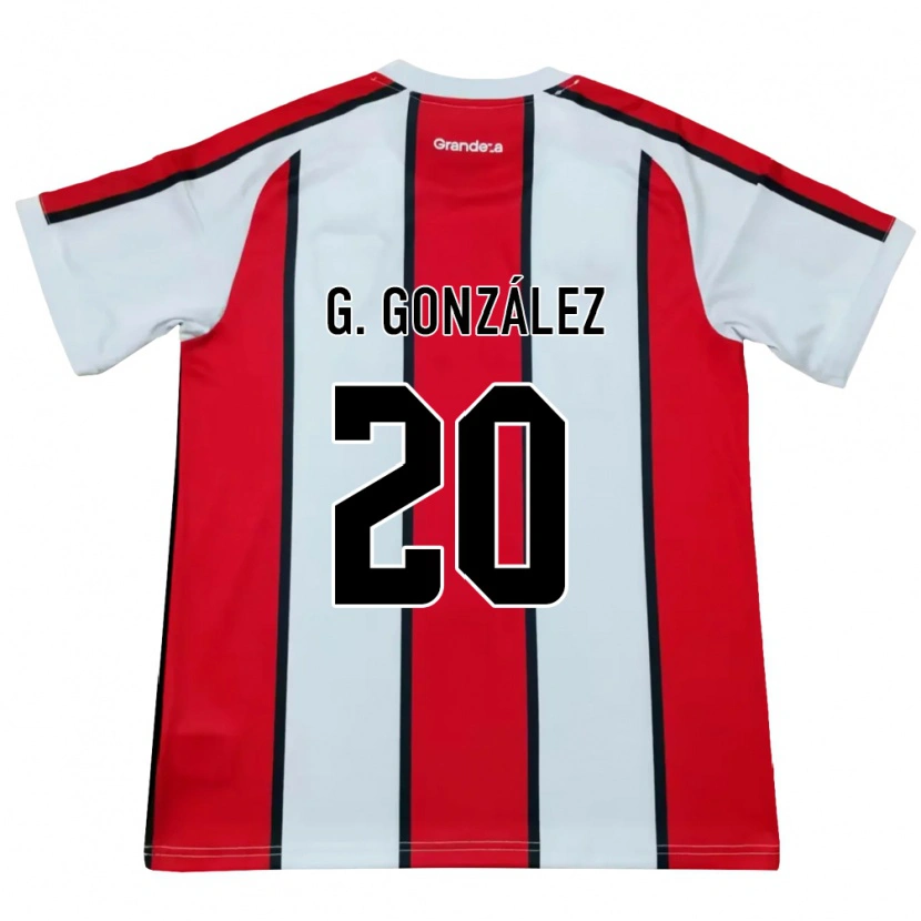 Danxen Mujer Camiseta Giovanni González #20 Blanco Rojo Negro 2ª Equipación 2026/27 La Camisa México