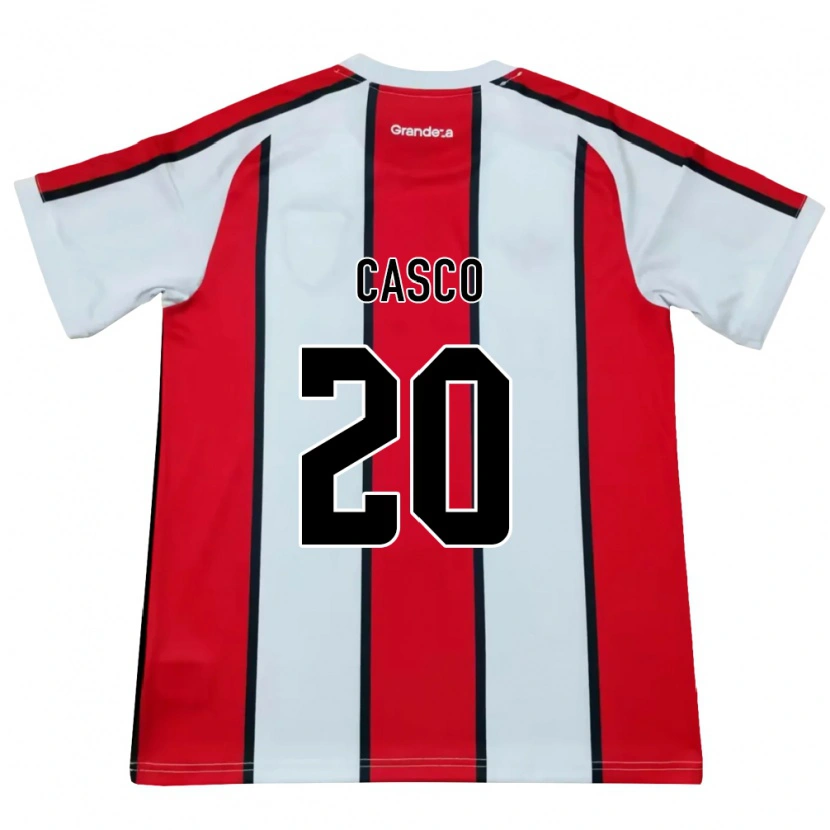Danxen Mujer Camiseta Milton Casco #20 Blanco Rojo Negro 2ª Equipación 2026/27 La Camisa México
