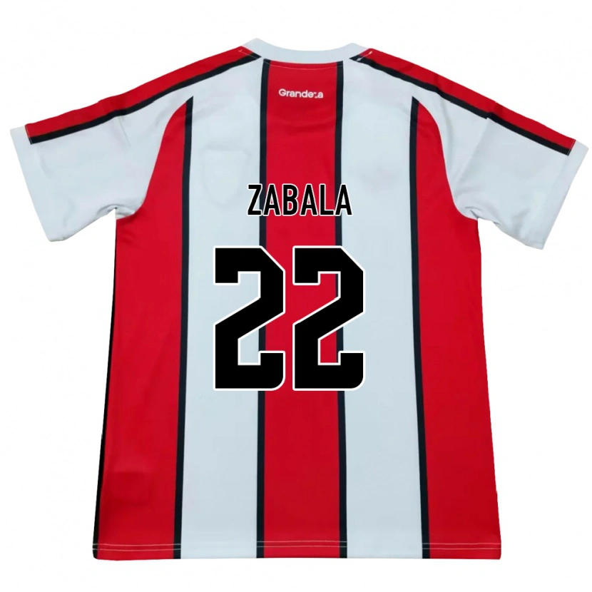 Danxen Mujer Camiseta Daniel Zabala #22 Blanco Rojo Negro 2ª Equipación 2026/27 La Camisa México
