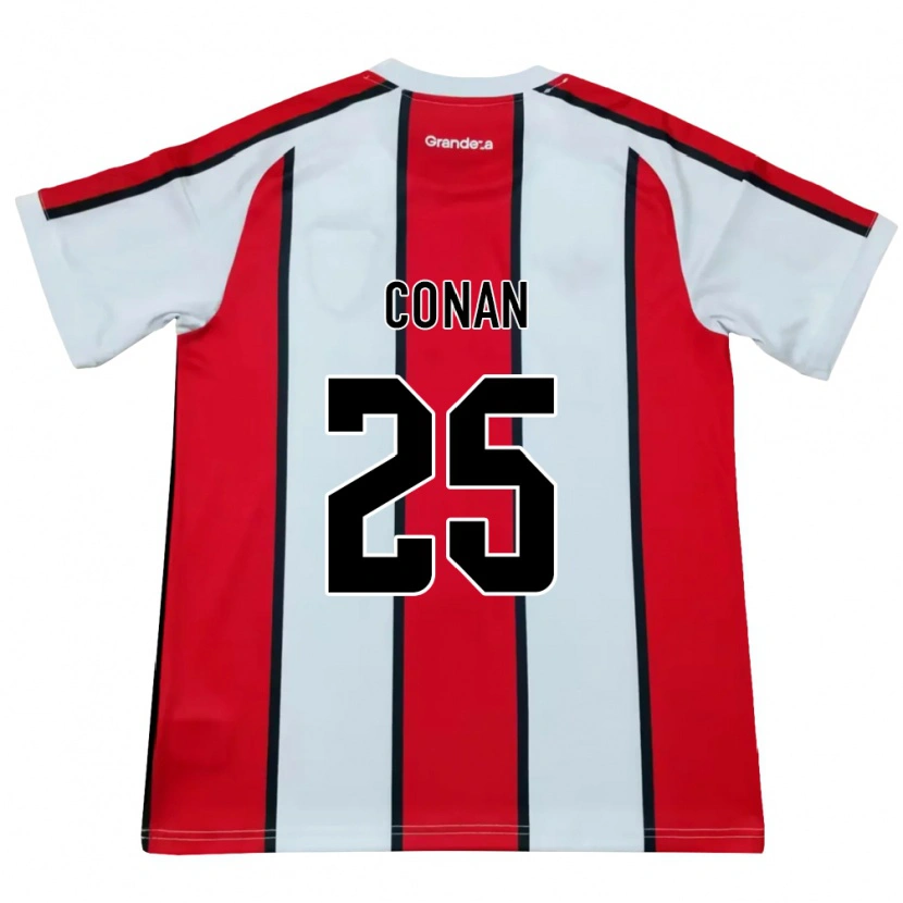 Danxen Mujer Camiseta Conan Ledesma #25 Blanco Rojo Negro 2ª Equipación 2026/27 La Camisa México