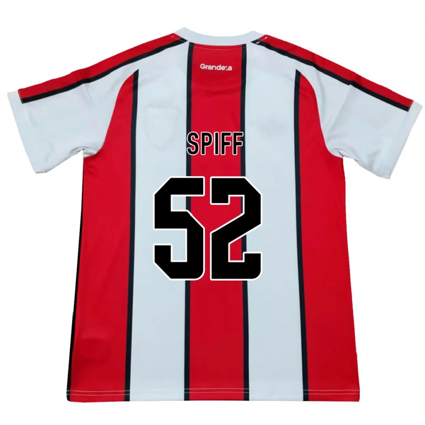 Danxen Mujer Camiseta Jonathan Spiff #52 Blanco Rojo Negro 2ª Equipación 2026/27 La Camisa México