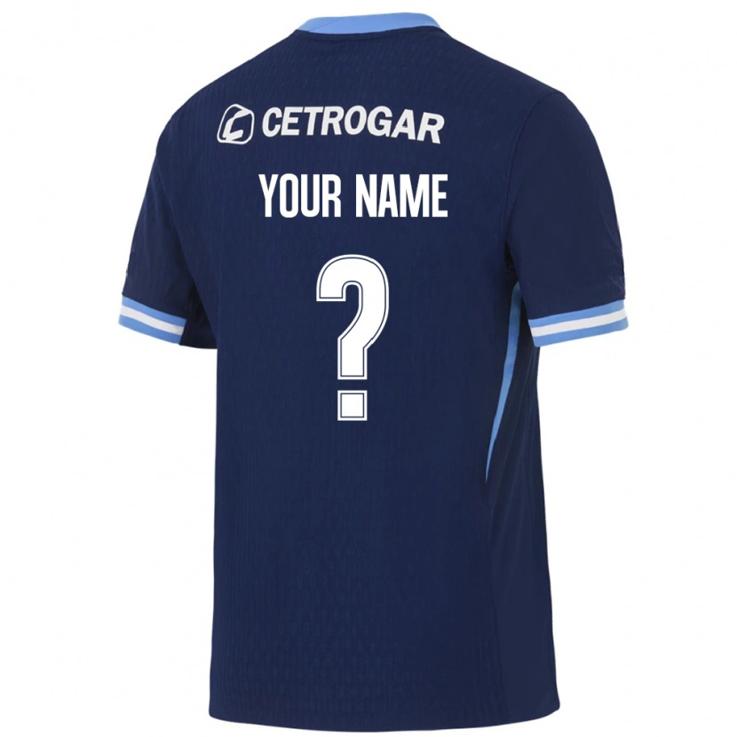 Danxen Mujer Camiseta Su Nombre #0 Azul Real Azul Claro Blanco 2ª Equipación 2026/27 La Camisa México