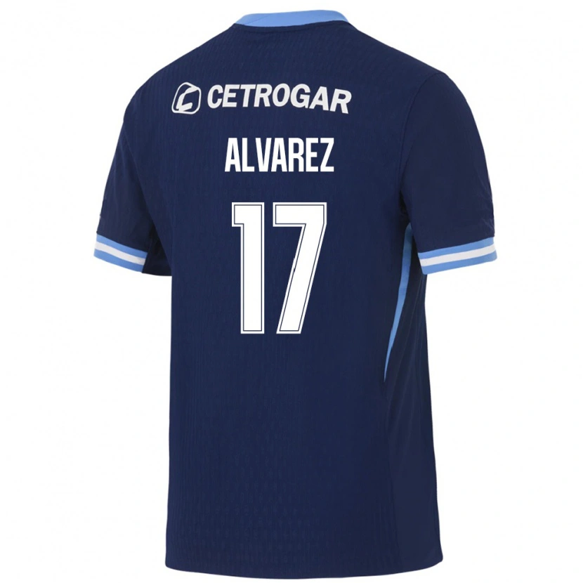 Danxen Mujer Camiseta Lucas Alvarez #17 Azul Real Azul Claro Blanco 2ª Equipación 2026/27 La Camisa México