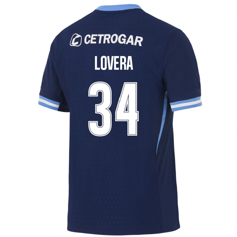 Danxen Mujer Camiseta Maximiliano Lovera #34 Azul Real Azul Claro Blanco 2ª Equipación 2026/27 La Camisa México
