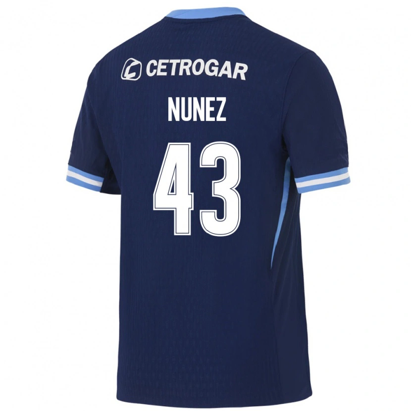 Danxen Mujer Camiseta Lucas Nunez #43 Azul Real Azul Claro Blanco 2ª Equipación 2026/27 La Camisa México