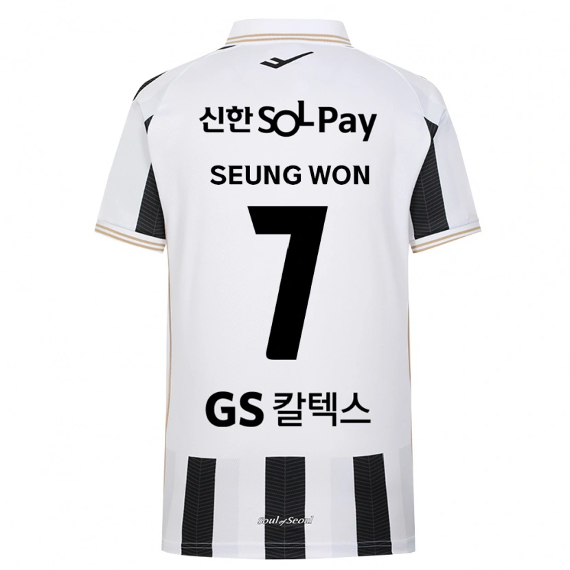Danxen Mujer Camiseta Seung-Won Jeong #7 Blanco Negro 2ª Equipación 2026/27 La Camisa México