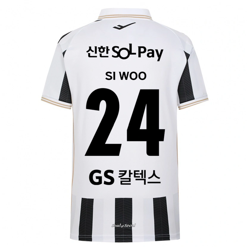 Danxen Mujer Camiseta Si-Woo Kang #24 Blanco Negro 2ª Equipación 2026/27 La Camisa México