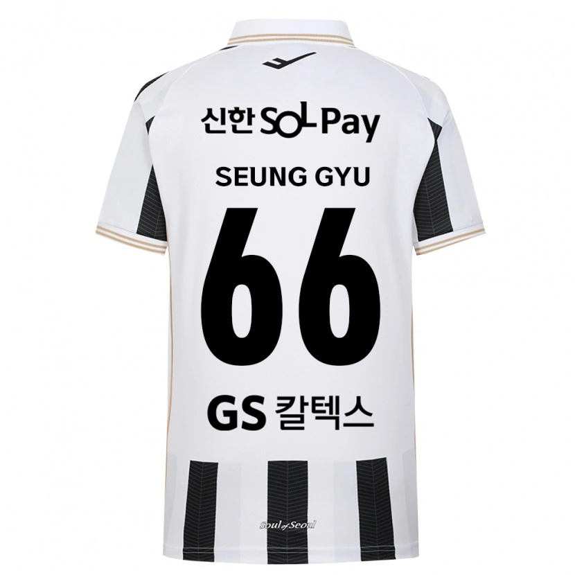 Danxen Mujer Camiseta Seung-Gyu Han #66 Blanco Negro 2ª Equipación 2026/27 La Camisa México