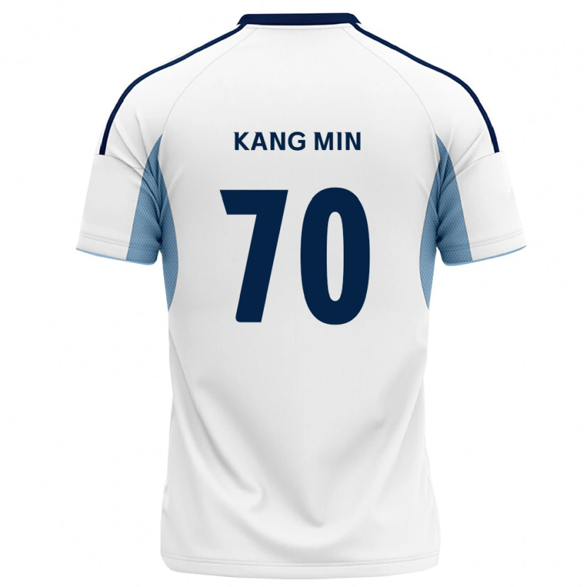 Danxen Mujer Camiseta Kang-Min Choi #70 Azul Real Blanco 2ª Equipación 2026/27 La Camisa México