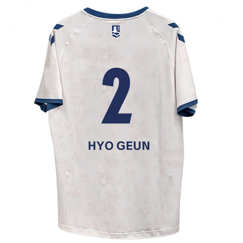Danxen Mujer Camiseta Hyo-Geun Park #2 Azul Real Blanco 2ª Equipación 2026/27 La Camisa México