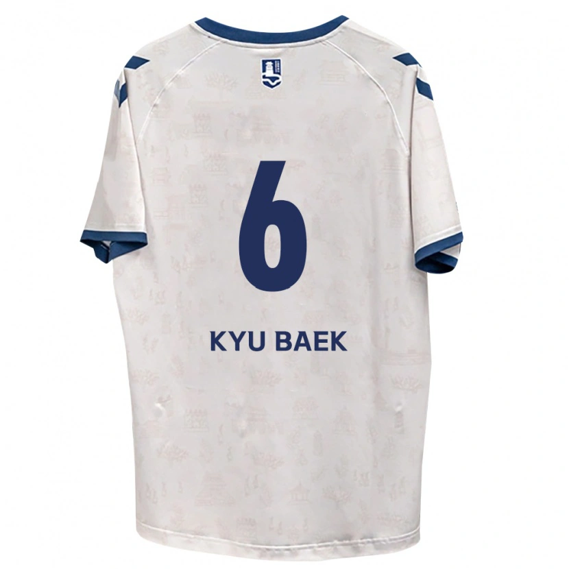 Danxen Mujer Camiseta Kyu-Baek Choi #6 Azul Real Blanco 2ª Equipación 2026/27 La Camisa México