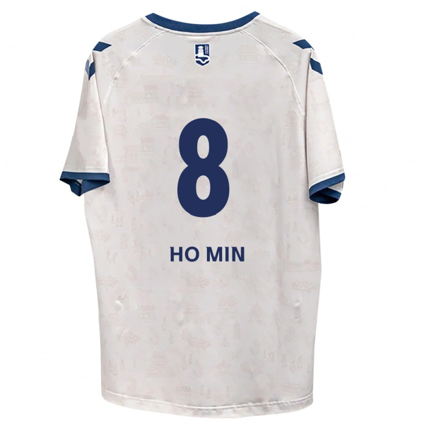 Danxen Mujer Camiseta Ho-Min Kang #8 Azul Real Blanco 2ª Equipación 2026/27 La Camisa México