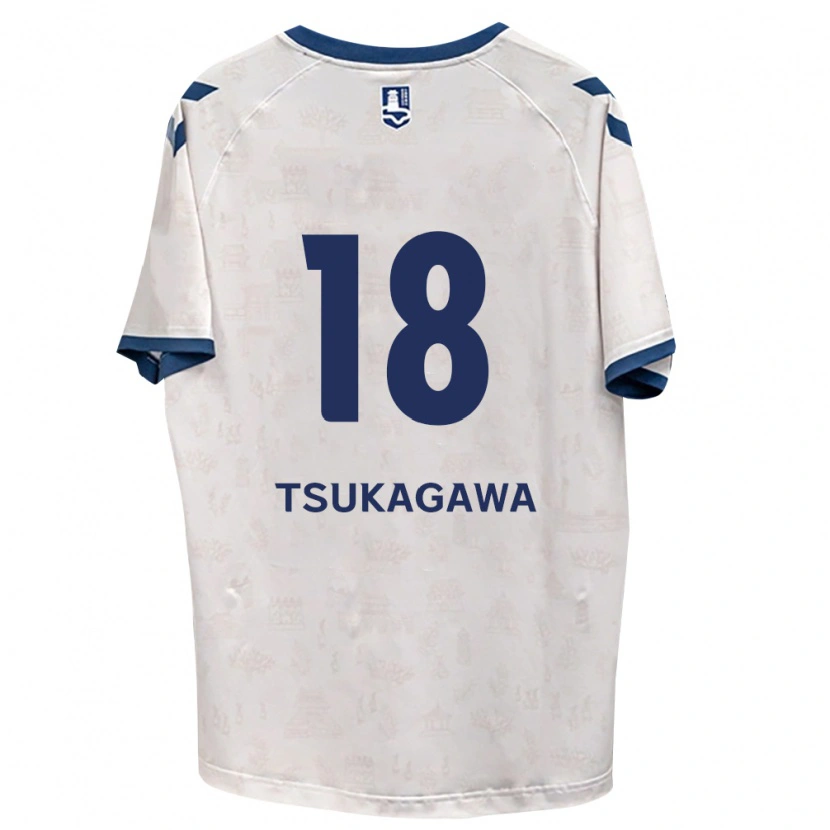 Danxen Mujer Camiseta Koki Tsukagawa #18 Azul Real Blanco 2ª Equipación 2026/27 La Camisa México