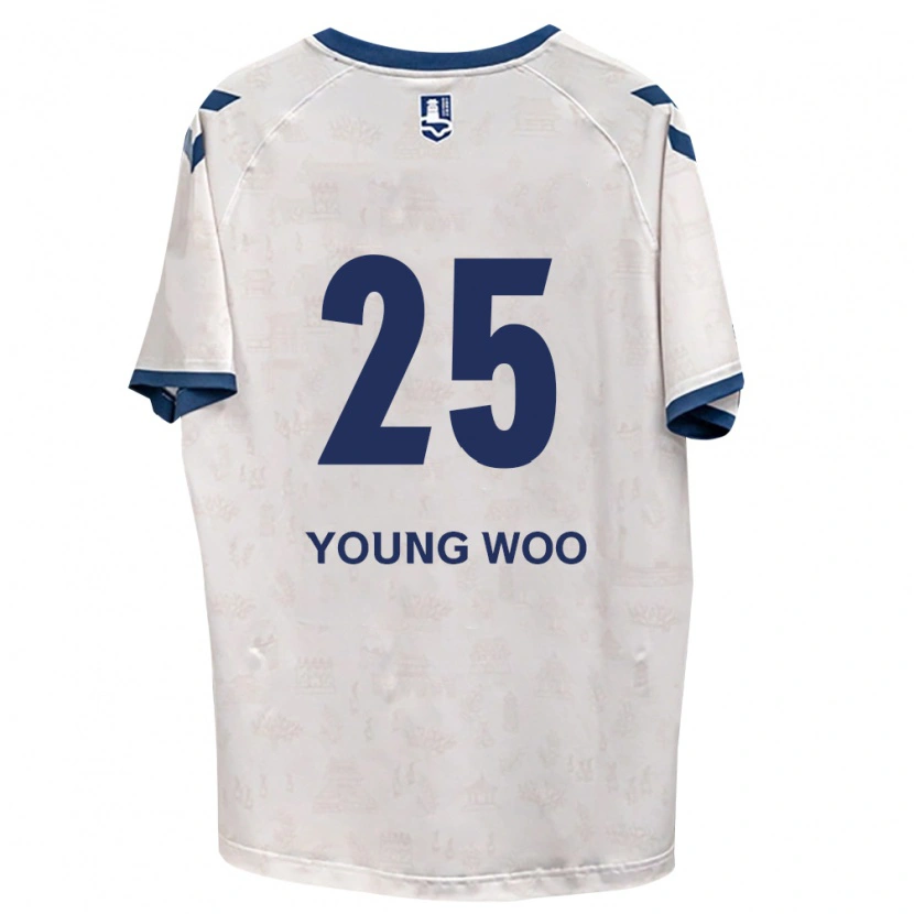 Danxen Mujer Camiseta Young-Woo Jang #25 Azul Real Blanco 2ª Equipación 2026/27 La Camisa México