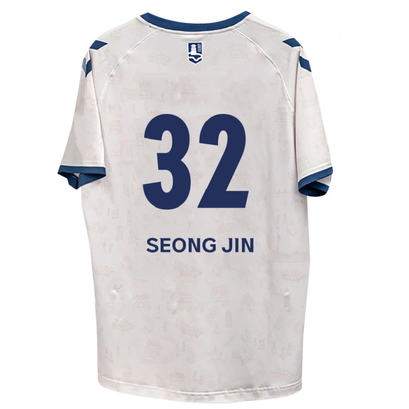Danxen Mujer Camiseta Seong-Jin Park #32 Azul Real Blanco 2ª Equipación 2026/27 La Camisa México