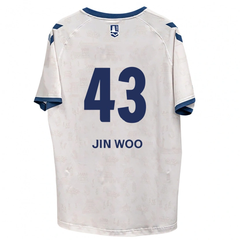 Danxen Mujer Camiseta Jin-Woo Park #43 Azul Real Blanco 2ª Equipación 2026/27 La Camisa México