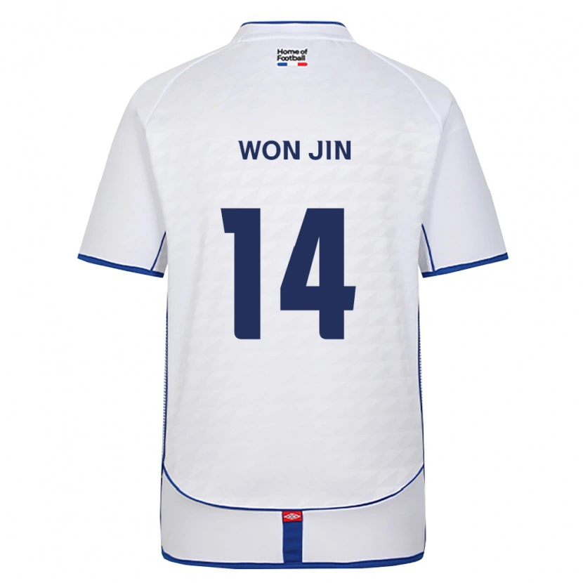 Danxen Mujer Camiseta Won-Jin Hong #14 Negro Blanco Rojo 2ª Equipación 2026/27 La Camisa México