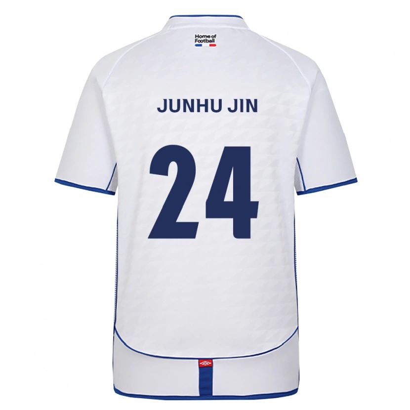 Danxen Mujer Camiseta Junhu Jin #24 Negro Blanco Rojo 2ª Equipación 2026/27 La Camisa México