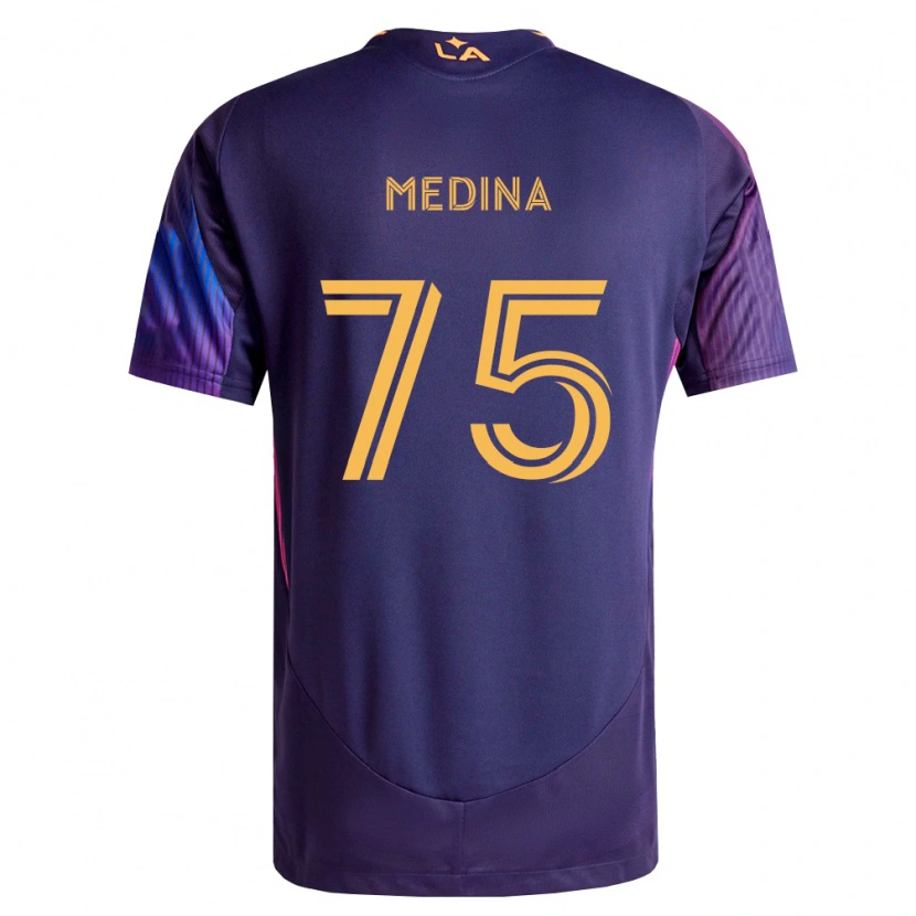 Danxen Mujer Camiseta Aaron Medina #75 Morado Profundo Amarillo 2ª Equipación 2026/27 La Camisa México