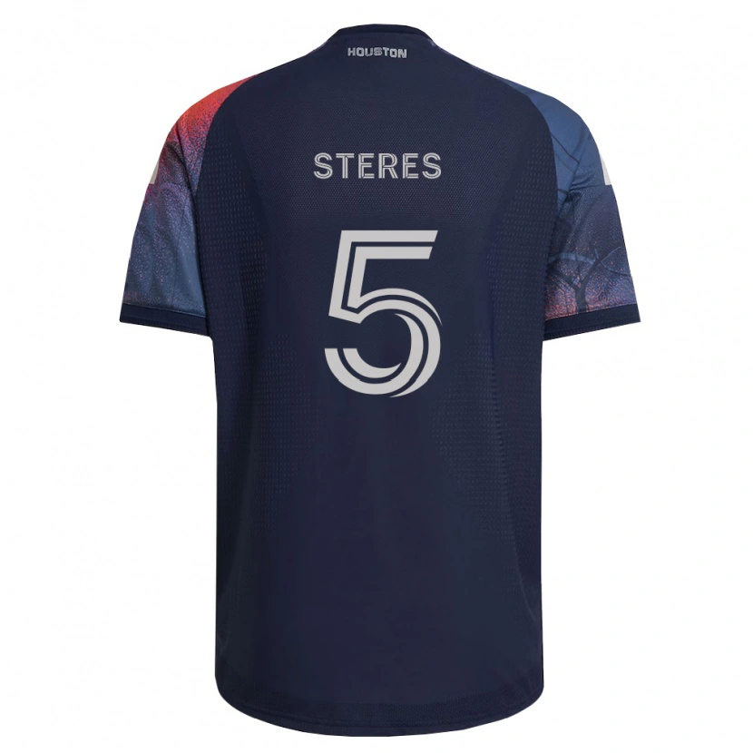 Danxen Mujer Camiseta Daniel Steres #5 Azul Profundo Blanco Naranja 2ª Equipación 2026/27 La Camisa México
