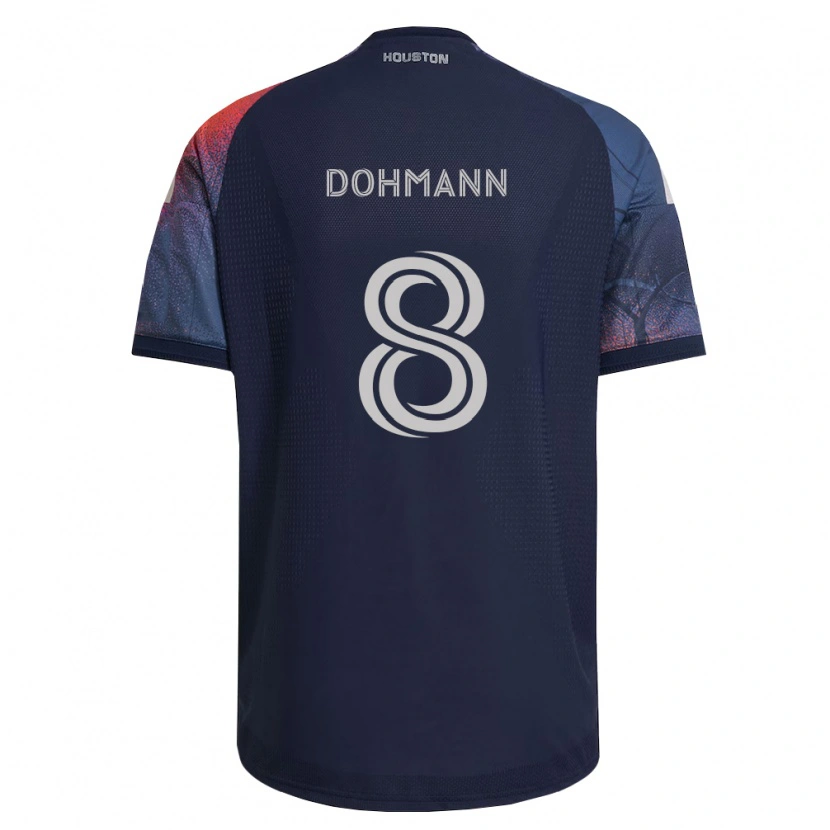 Danxen Mujer Camiseta Gustavo Abreu Dohmann #8 Azul Profundo Blanco Naranja 2ª Equipación 2026/27 La Camisa México