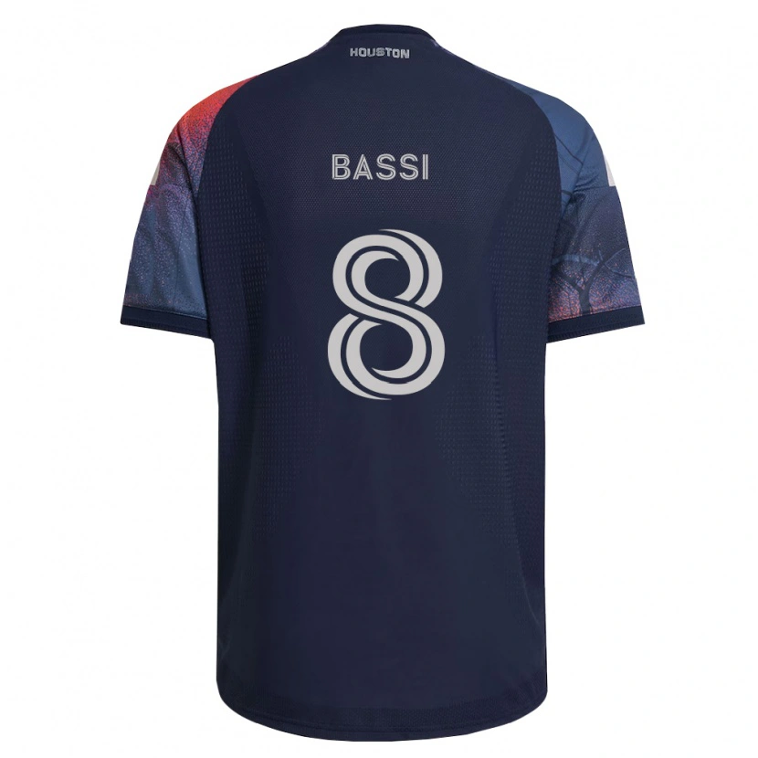 Danxen Mujer Camiseta Amine Bassi #8 Azul Profundo Blanco Naranja 2ª Equipación 2026/27 La Camisa México