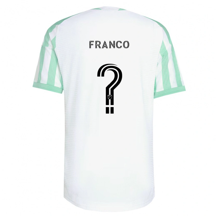 Danxen Mujer Camiseta Jordan Franco #0 Verde Claro Negro Blanco 2ª Equipación 2026/27 La Camisa México