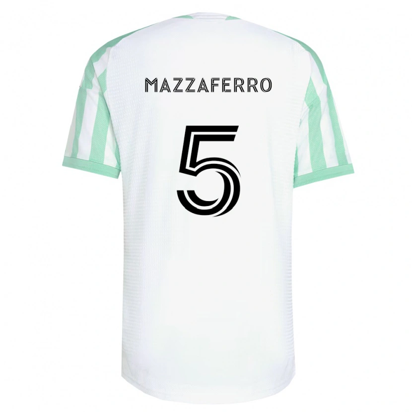 Danxen Mujer Camiseta Salvatore Mazzaferro #5 Verde Claro Negro Blanco 2ª Equipación 2026/27 La Camisa México