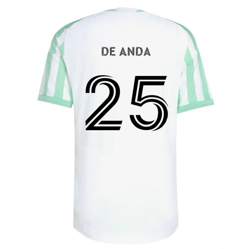 Danxen Mujer Camiseta Anthony De Anda #25 Verde Claro Negro Blanco 2ª Equipación 2026/27 La Camisa México