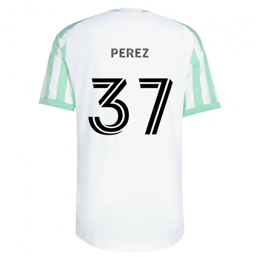 Danxen Mujer Camiseta Damion Perez #37 Verde Claro Negro Blanco 2ª Equipación 2026/27 La Camisa México