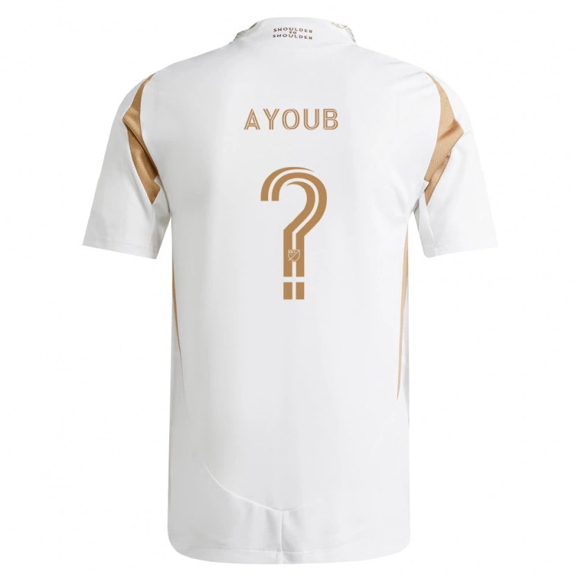 Danxen Mujer Camiseta Ryan Ayoub #0 Blanco Marrón 2ª Equipación 2026/27 La Camisa México