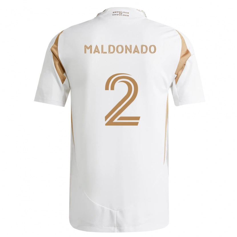 Danxen Mujer Camiseta Denil Maldonado #2 Blanco Marrón 2ª Equipación 2026/27 La Camisa México