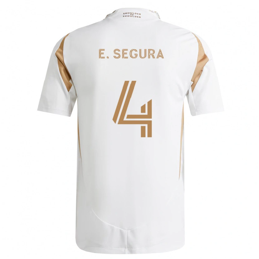 Danxen Mujer Camiseta Eddie Segura #4 Blanco Marrón 2ª Equipación 2026/27 La Camisa México
