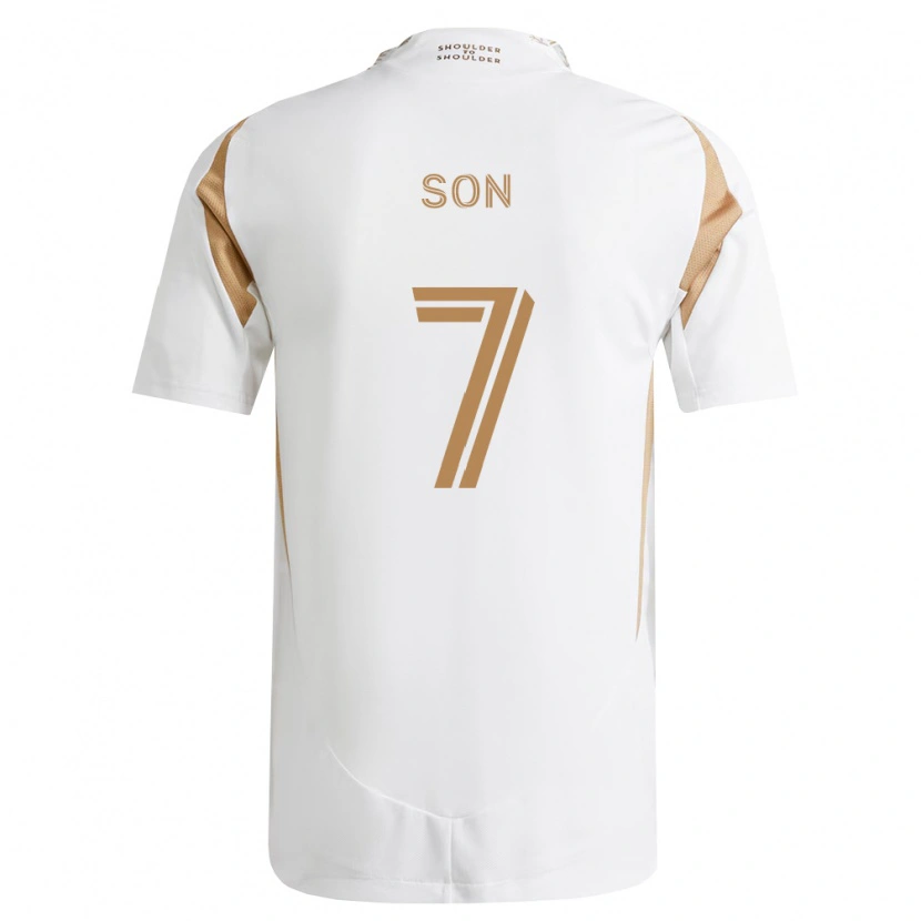 Danxen Mujer Camiseta Heung-Min Son #7 Blanco Marrón 2ª Equipación 2026/27 La Camisa México