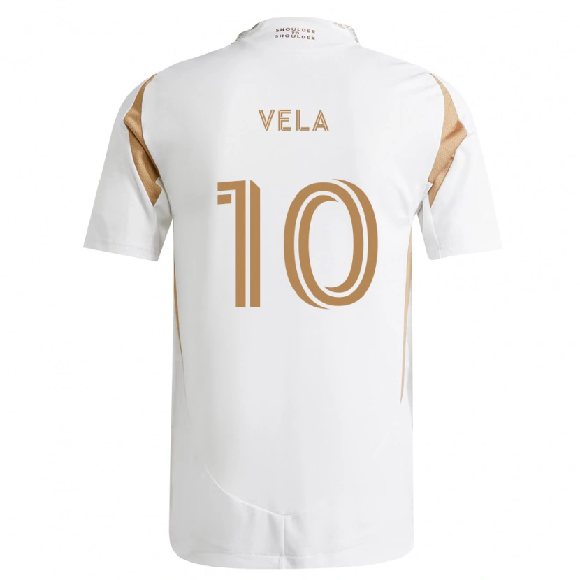 Danxen Mujer Camiseta Carlos Vela #10 Blanco Marrón 2ª Equipación 2026/27 La Camisa México