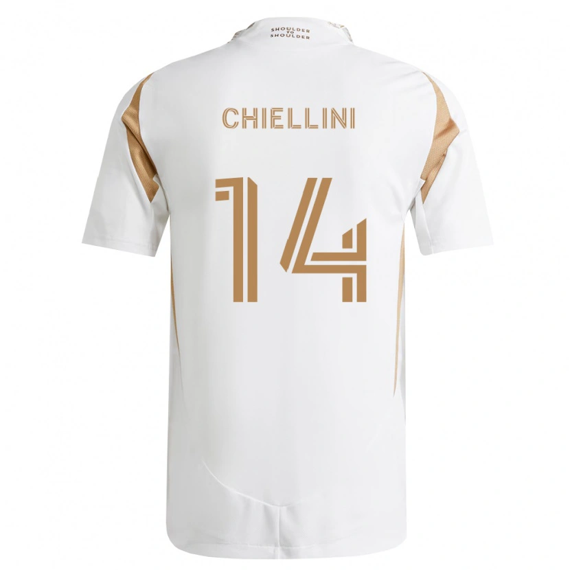 Danxen Mujer Camiseta Giorgio Chiellini #14 Blanco Marrón 2ª Equipación 2026/27 La Camisa México
