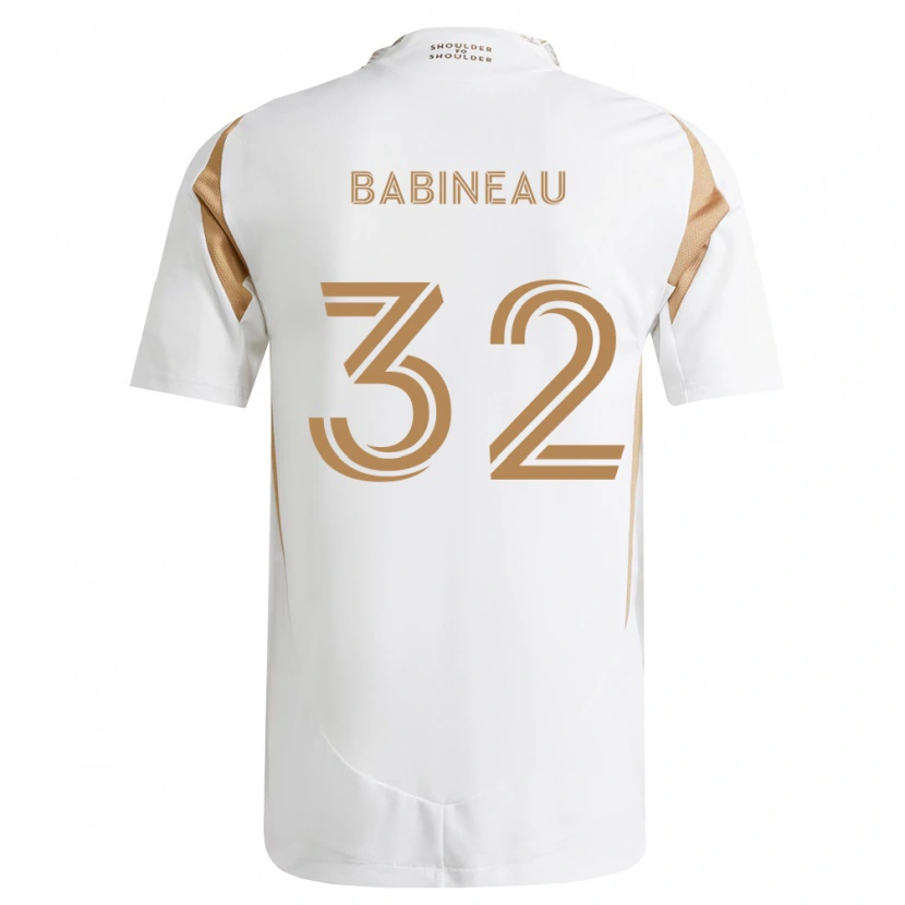 Danxen Mujer Camiseta Travis Babineau #32 Blanco Marrón 2ª Equipación 2026/27 La Camisa México