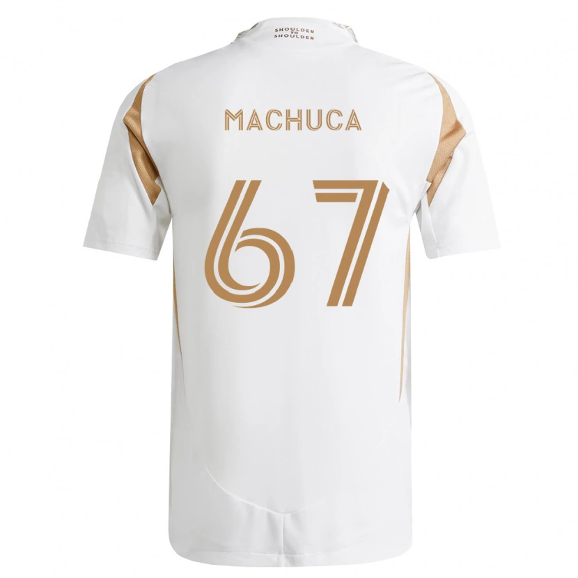 Danxen Mujer Camiseta Jacob Machuca #67 Blanco Marrón 2ª Equipación 2026/27 La Camisa México