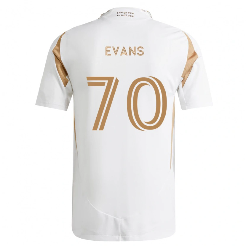 Danxen Mujer Camiseta Matthew Evans #70 Blanco Marrón 2ª Equipación 2026/27 La Camisa México