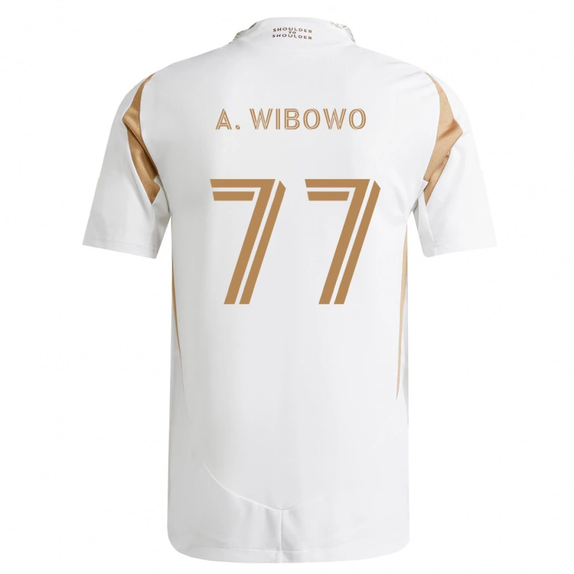 Danxen Mujer Camiseta Adrian Wibowo #77 Blanco Marrón 2ª Equipación 2026/27 La Camisa México
