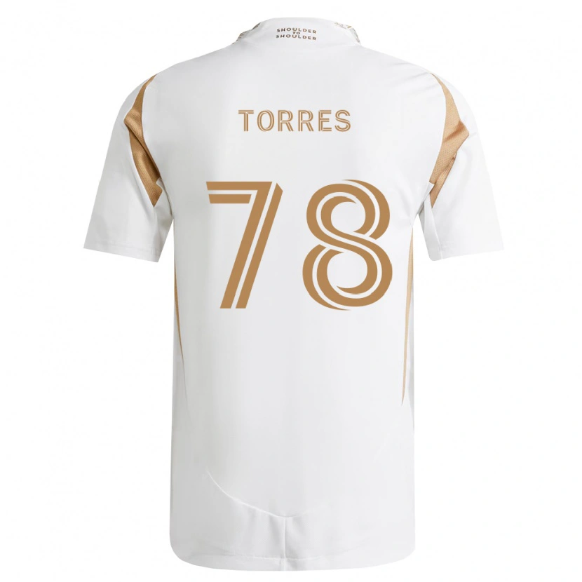 Danxen Mujer Camiseta Lisandro Torres #78 Blanco Marrón 2ª Equipación 2026/27 La Camisa México