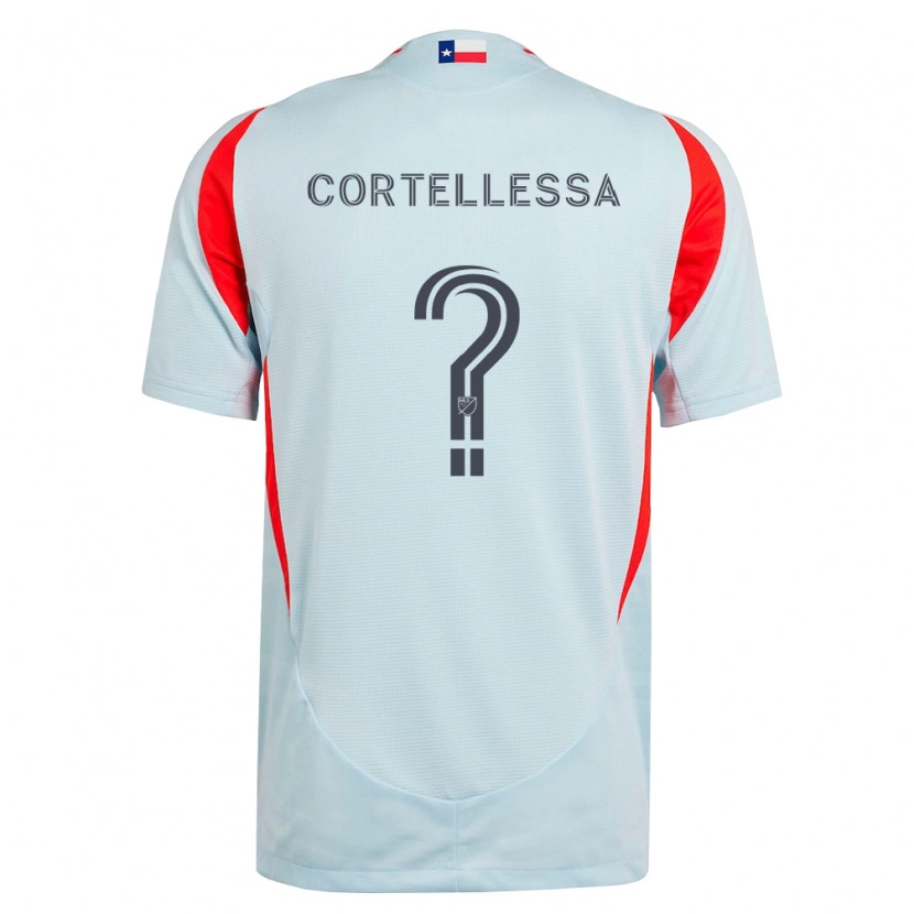 Danxen Mujer Camiseta Michael Cortellessa #0 Gris Oscuro Blanco Rojo 2ª Equipación 2026/27 La Camisa México
