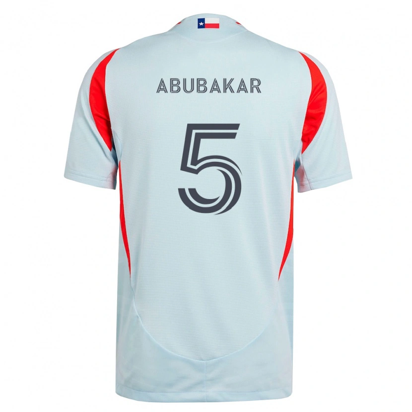 Danxen Mujer Camiseta Lalas Abubakar #5 Gris Oscuro Blanco Rojo 2ª Equipación 2026/27 La Camisa México