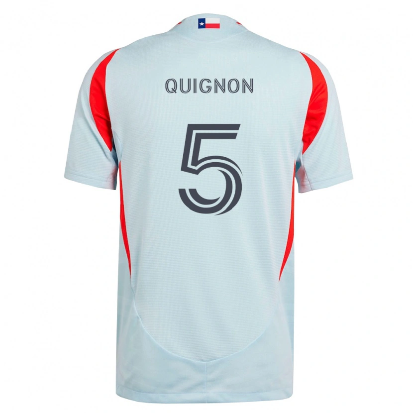 Danxen Mujer Camiseta Facundo Quignón #5 Gris Oscuro Blanco Rojo 2ª Equipación 2026/27 La Camisa México